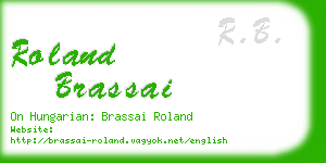 roland brassai business card